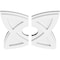 Ekena Millwork Cosmo Architectural Grde PVC Contemporary Ceiling Medallion, Two Piece, 12"OD x 3"ID x 4 1/2"C x 1"P CMP12CM2-03000 - alternate 4